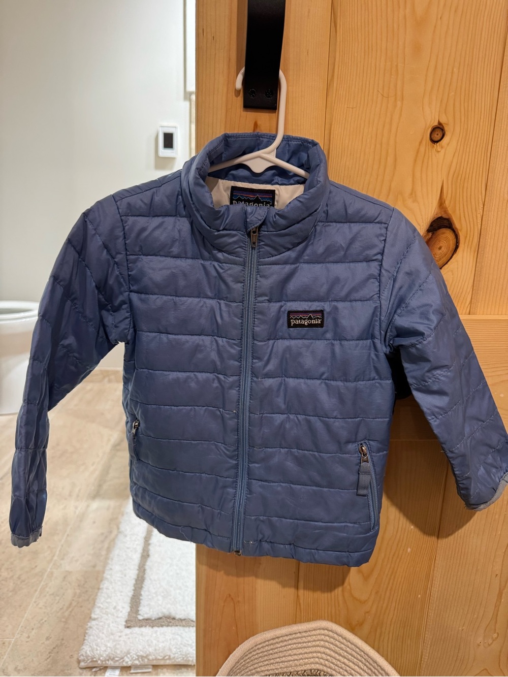 Patagonia Kids Light Slate Blue Quilted Puffer Jacket